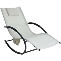 Estexo - Schaukelliege Sonnenliege Liegestuhl Relaxliege Gartenliege Liege Swing Beige von ESTEXO