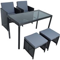 Estexo - Sitzgruppe Gartenmöbel Set Rattanmöbel 4 Personen Polyrattan Gartenset Schwarz Estexo - Sitzgruppe Gartenmöbel Set Rattanmöbel 4 Personen Polyrattan Gartenset Schwarz von ESTEXO