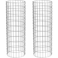 Estexo - Gabione Gabionensäule rund ø 35 cm 100 cm 2er Steingabionen Steinkorb Drahtkorb von ESTEXO