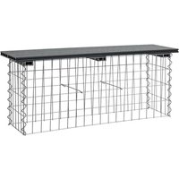 Estexo - Gabionenbank Gabionen Sitzbank wpc 100x30x43 cm Gartenbank Drahtkorb Steinkorb Hellgrau Estexo - Gabionenbank Gabionen Sitzbank wpc 100x30x43 cm Gartenbank Drahtkorb Steinkorb Hellgrau von ESTEXO