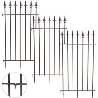 Gartenzaun Rankzaun Rankgitter Eisen Spalier Metall Zaun Kletterhilfe Rankhilfe Antik-Bronze von ESTEXO