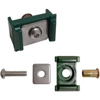 Estexo - Halter Mattenhalter 10er Set Klemmhalter für Doppelstabmattenzaun Zaun Pfosten ral 6005 von ESTEXO