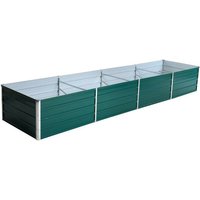 Hochbeet Pflanzbeet Metall Gemüsebeet Pflanzkasten Stahl Beet Blumenbeet Garten RAL6005 (Moosgrün) / 320x80x45 cm von ESTEXO