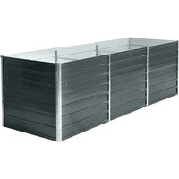 Hochbeet Pflanzbeet Metall Gemüsebeet Pflanzkasten Stahl Beet Blumenbeet Garten RAL7016 (Anthrazitgrau) / 240x80x77 cm von ESTEXO