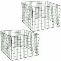 Komposter Metall Drahtgitter 2er Set Gartenkomposter 90x90x70 cm Draht Gitter von ESTEXO