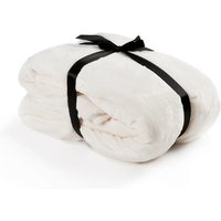 Kuscheldecke Tagesdecke Wohndecke 220 x 240 cm Flanell Decke Bettüberwurf XXL Creme von ESTEXO