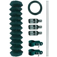 Estexo - Maschendrahtzaun Gartenzaun Zaun-Set Drahtzaun Viereckgeflecht Maschendraht Grün 1,00 x 15 m von ESTEXO
