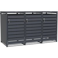 Estexo - Mülltonnenbox Müllbox Mülltonnenverkleidung 3 Türen Box mit Deckel Anthrazit Estexo - Mülltonnenbox Müllbox Mülltonnenverkleidung 3 Türen Box mit Deckel Anthrazit von ESTEXO