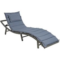 Estexo - Poly Rattan Sonnenliege Gartenliege xxl Strandliege Freizeitliege Relaxliege Anthrazit-Grau von ESTEXO