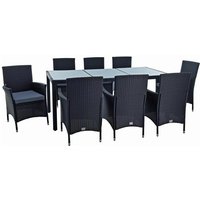 Estexo - Polyrattan Sitzgruppe Gartenmöbel Set für 8 Personen Rattan Gartenset Schwarz Estexo - Polyrattan Sitzgruppe Gartenmöbel Set für 8 Personen Rattan Gartenset Schwarz von ESTEXO