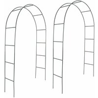Rosenbogen Rankhilfe Kletterhilfe 2er Set 240cm Metall Rosenspalier Torbogen von ESTEXO