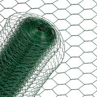 Estexo - Sechseckgeflecht Drahtzaun Hasendraht 1,20 x 25m Drahtgeflecht Maschendraht grün von ESTEXO