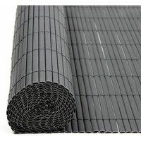 Estexo - Sichtschutzmatte Sichtschutzzaun Sichtschutz Windschutz pvc Zaun Balkon Garten Grau / 0,80 x 5 m von ESTEXO