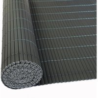 Sichtschutzmatte Sichtschutzzaun Sichtschutz Windschutz PVC Zaun Balkon Garten Grau / 0,90 x 4 m von ESTEXO