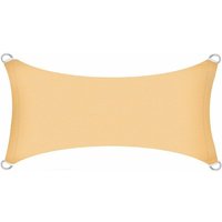 Sonnensegel Sonnenschutzsegel Sonnenschutz UV-Schutz Schattenspender Sonnendach Beige / 2x4m (Rechteck) von ESTEXO