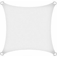 Sonnensegel Sonnenschutzsegel Sonnenschutz UV-Schutz Schattenspender Sonnendach Weiß / 5x5m (Quadrat) von ESTEXO