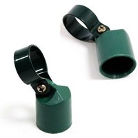 Strebenkappe Zaunstrebenkappe 2er Set für ø 34 mm Zaunpfosten Zaun Drahtzaun Grün von ESTEXO