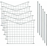 Estexo - Teichzaun Gartenzaun 11tlg Set Teich Zaun 5 Zaunelemente Gitterzaun Anthrazit Unterbogen spitz Estexo - Teichzaun Gartenzaun 11tlg Set Teich Zaun 5 Zaunelemente Gitterzaun Anthrazit Unterbogen spitz von ESTEXO