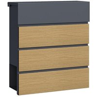 XL Design Briefkasten Postkasten Wandbriefkasten 2 Schlüssel verzinkt Soft Close von ESTEXO