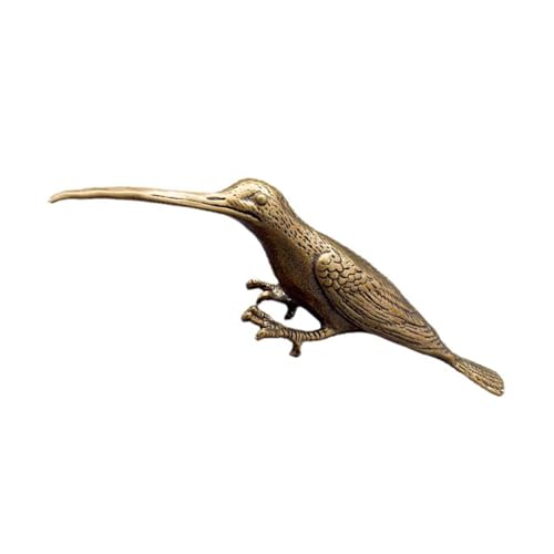 ESTINTENG Massive reine Bronze-Spaper Hi Bird Desktop Kleine Dekoration Simulation Lange Öffnung Kolibri Tee Bronze Griff - Royal Bird von ESTINTENG