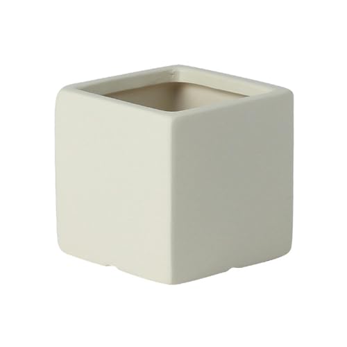 ESTINTENG Morandi quadratischer Keramik-Blumentopf im nordischen Stil, minimalistisch, für Zuhause, Büro, Hotel, Simulation, Blumentopf, beige, Keramik, 8 x 8 cm ESTINTENG Morandi quadratischer Keramik-Blumentopf im nordischen Stil, minimalistisch, für Zuhause, Büro, Hotel, Simulation, Blumentopf, beige, Keramik, 8 x 8 cm von ESTINTENG