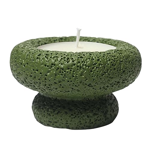 Nordic minimalistische kreative Zement-Cup-Aromatherapie-Kerze, Schlafhilfe, angereichert mit Sojawachs, Olivgrün, Gardenie-Essenz, 2 Stück von ESTINTENG