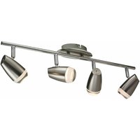 Esto - Deckenlampe Deckenleuchte Spotleuchte Leiste Wohnzimmerleuchte, 4 flammig Spots beweglich, Stahl Chrom klar, 4x led 4W 320Lm 3000K, LxBxH von ESTO
