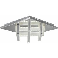 Deckenleuchte Chrom Wohnzimmerlampe led Deckenlampe Schlafzimmerleuchte, Acryl, 15W 1200lm neutralweiß, LxH 30 x 10 cm Esto 740032 von ESTO