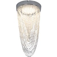 Esto - led Kronleuchter Deckenleuchte Deckenlampe Kristallleuchte, Kristallbehang Chrom, 12W 910lm 3000K, DxH 20x34 cm von ESTO