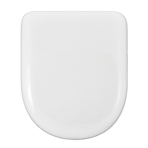 ESTOLI WC-SITZ | D-U FORM | RUNDE FRONT | KOMPATIBLER TOILETTENSITZ | EINSTELLBARER & ABNEHMBARER SCHARNIER | EASY-CLEAN | UNVERWÜSTLICH | WEIß | 43 x 36 x 5 cm von ESTOLI