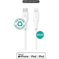 Estuff - infinite usb-c auf Lightning mfi Kabel 1m Weiß Recyclat Super Soft, ES602170 von ESTUFF