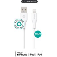 eSTUFF INFINITE USB-A auf Lightning MFI-Kabel 1 m weiß, recycelt, PVC-frei, ES601170-BULK von ESTUFF