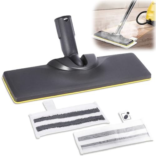 3 Stück Zubehör Bodendüsenset für Kärcher SC2 SC3 SC4 SC5, Ersatz Bodendüse für Kärcher Dampfreiniger, inkl 1 Bodendüse, 2 Mikrofaser-Bodentuch von ESTVIIG