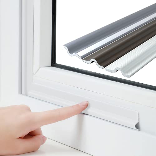 118 Zoll Weiß Zugluftstopper Tür Kalt Eingang,Wärmedämmung Zugluftstopper Fenster Schiebe,Selbstklebende Isolierung Fensterdichtung,Dichtungsstreifen für Fenster von ESUFEIR
