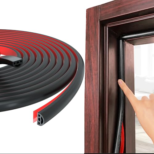 Türdichtung Dichtungsband Selbstklebend,Türdichtung Gummidichtung Tür Fenster,Wetterabisolierung,Fenster Dichtungsgummi,Fensterdichtung Türdichtungen,Abdichtungsband,Door Seal(6M,Porös-Schwarz) von ESUFEIR