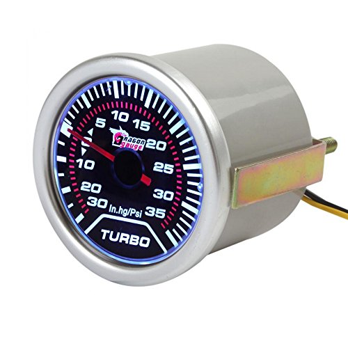 E Support™ 2" 52mm Auto Universal Ladedruck Anzeige Smoke Turbo Boost Gauge LED-Lichtleiste PSI von ESUPPORT