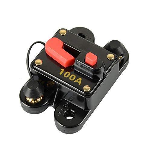 E Support 12V 100A Kfz Manuelle Reset Schalter Audio Inline Leistungsschalter Sicherungshalter Schutz Sicherung zurücksetzen von ESUPPORT