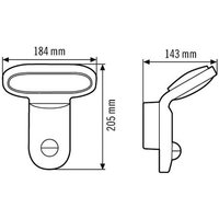 ESYLUX LED-Automatikleuchte 3000K 140Gr sw BWM AOLWL200OP1400830MDB - EL10750816 von ESYLUX ESYLUX