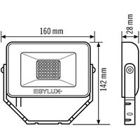 ESYLUX LED-Strahler 4000K weiß BASICOFLTR1000840WH - EL10810909 von ESYLUX ESYLUX