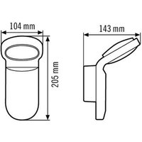 ESYLUX LED-Strahler 5000K, sw OL WL100 OP800 750BK - EL10710018 von ESYLUX ESYLUX