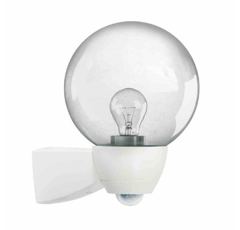 ESYLUX Wandleuchte AL Monza/Garda Sensorleuchte 77W Automatikleuchte weiß matt Glas klar von ESYLUX