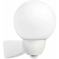 Al Monza/Garda Sensorleuchte, 77W, HV-Halogenlampe, weiß, matt, Betriebsgerät nicht erforderlich, E27, IP44, Glas opal von ESYLUX