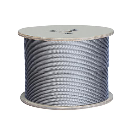 ESuaLs 304 Edelstahl-Drahtseil, Länge 5 Meter, Durchmesser 3,5–6 Mm, Drahtkabel Geeignet Zum Aufhängen Von Bildern, Wäscheleine,Diameter 3.5mm von ESuaLs