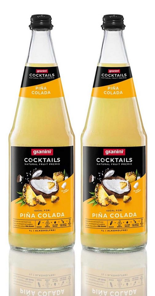 ET AL Gläser-Set Granini Pina Colada Cocktail 2x 1l - 2er Set Alkoholfreier Saft inkl. von ET AL
