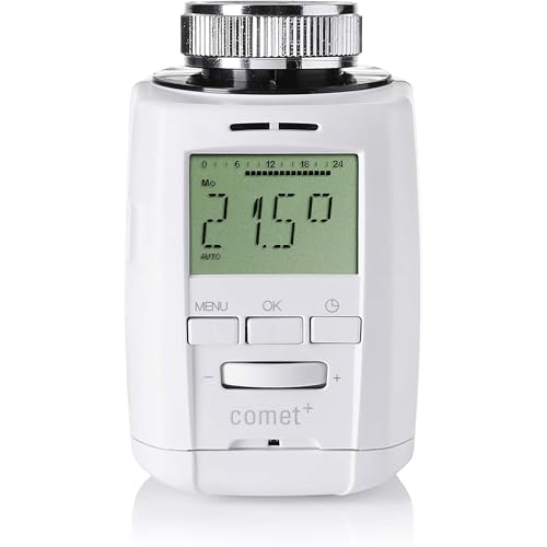 Eurotronic 700083 Comet Plus Heizkörperthermostat (individuell programmierbares Heizungsthermostat, Heizkosten sparen, Thermostat Heizung), Farbe: Weiß von ET - EUROTRONIC Technology GmbH
