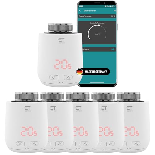 Eurotronic Comet ZW eco: 6X Smartes WiFi Thermostat für Heizkörper. WLAN Heizungssteuerung Set inkl. gratis App. Keine Basisstation notwendig. von ET - EUROTRONIC Technology GmbH