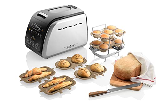 ETA Brotbackautomat Delicca II Max I Bis zu 1.5Kg Brotgewicht I 2 Knethaken I Vollautomatisch I 16 Programme I 850W I Brotbackmaschine von ETA