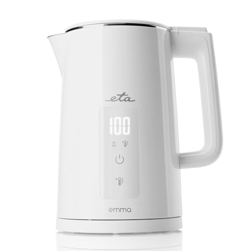 ETA Doppelwandiger Wasserkocher Emma I 1.5 Liter I 2200W I 40-100°C I Teekocher mit Warmhaltefunktion und automatischer Abschaltung ETA Doppelwandiger Wasserkocher Emma I 1.5 Liter I 2200W I 40-100°C I Teekocher mit Warmhaltefunktion und automatischer Abschaltung von ETA