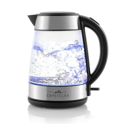 ETA Glas-Wasserkocher Crystela II I 1.7 Liter I 2200 Watt I Kontakt System STRIX I Automatische Abschaltung I Beleuchtung ETA Glas-Wasserkocher Crystela II I 1.7 Liter I 2200 Watt I Kontakt System STRIX I Automatische Abschaltung I Beleuchtung von ETA