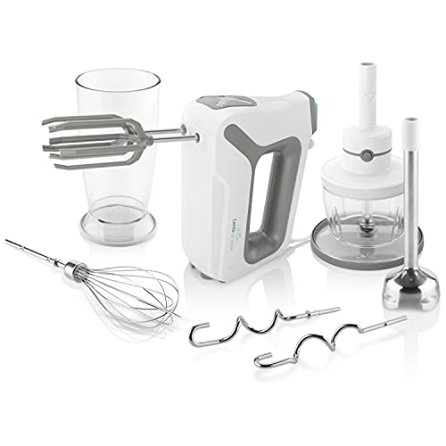 ETA Handmixer Lento mit Ergonomisches Griffdesign - 4 Geschwindigkeiten, 600W, Weiß und Grau von ETA